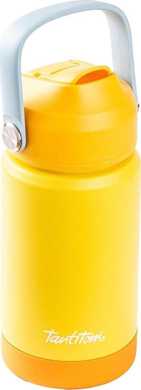 Tantitoni Tutamaçlı Paslanmaz Çelik Pipetli Termos 350ml Sarı  - Image 1