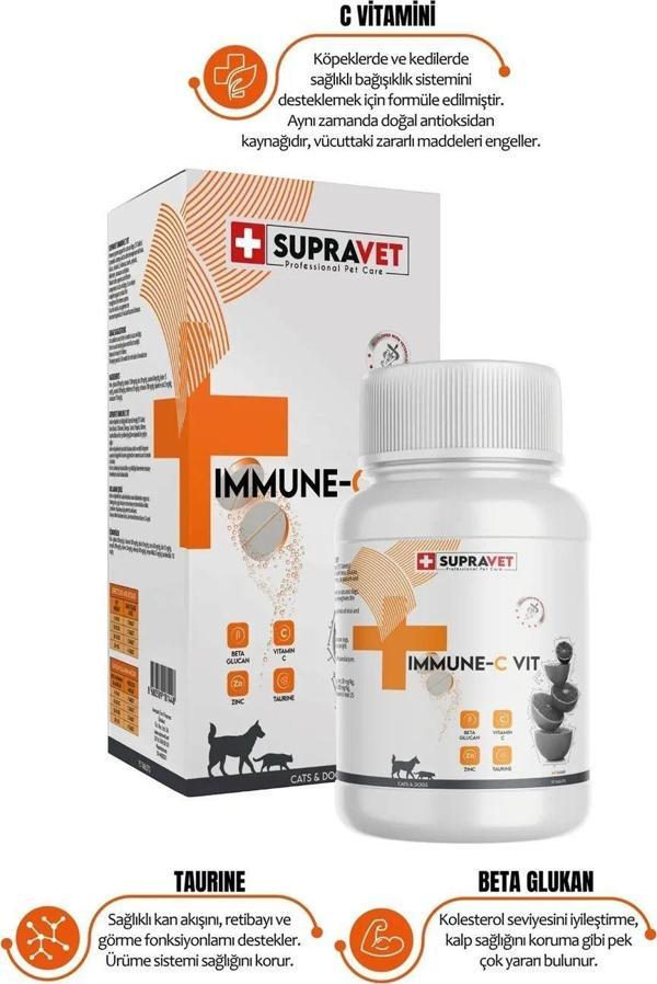 Supravet Kedi Ve Köpek Immune C-Vitamin Tablet 75'Li - Image 1