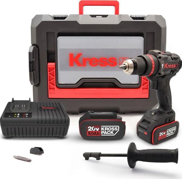 Kress KUC33.1 20Volt/5.0Ah Li-ion 95Nm Çift Akülü Kömürsüz Profesyonel Şarjlı Darbeli Matkap - Image 1