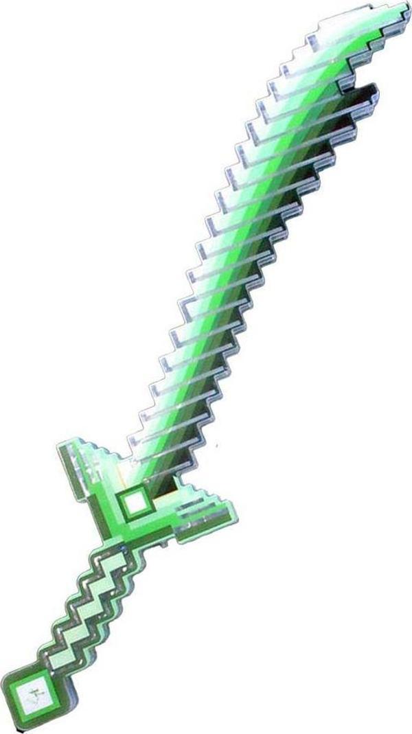 Minecraft Kılıç Oyuncak Çocuklar LEDli + Pilli Yeşil Renk 67 Cm Kılıç - Image 1