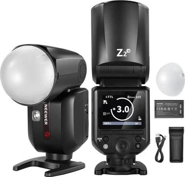 Neewer Z2-N Yuvarlak Başlıklı Bataryalı Tepe Flaşı (Nikon) - Image 1