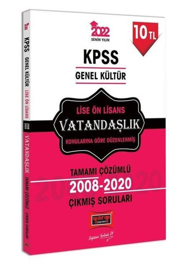 2022 KPSS Genel Kültür Lise Ön Lisans Vatandaşlık Tamamı Çözümlü Çıkmış Sorular - Yargı Yayınları - Image 1
