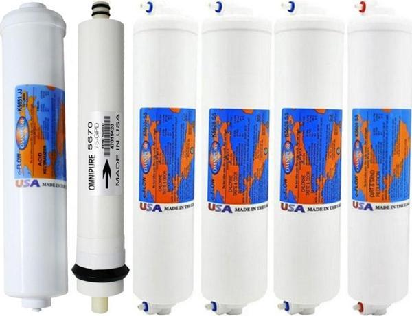 Omnipure K56 Serisi 6'Lı Filtre Seti K5651 Alkali Filtreli - Image 1