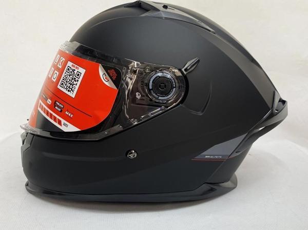 MT Braker Sv Mat Siyah A1 - Şefaf Vizörlü- Iç Güneş Vizörlü - Kapalı Motosiklet Kaskı V-28b - Image 1