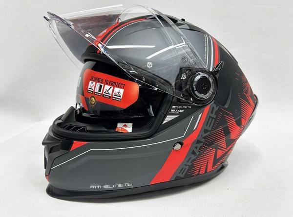 MT Braker Sv Charm B5 Mat Renk - Şefaf Vizörlü- Iç Güneş Vizörlü - Motosiklet Kaskı V-28b - Image 1