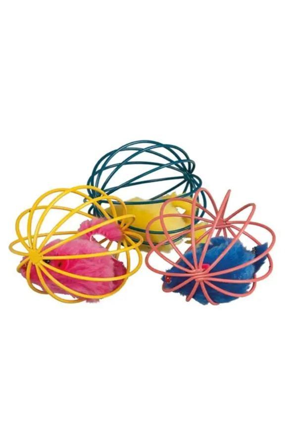 Sonrisa Pets Organik Kedi Çimi + Polo Top Kafes İçi Fareli 4,5 Cm (1 Adet) - Image 1