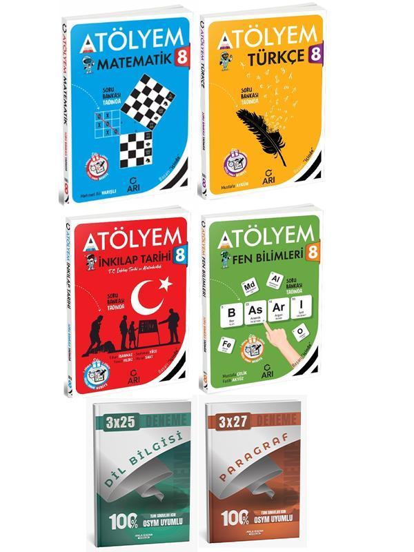 Anla Kazan + Arı 2026 8. Sınıf Atölyem Türkçe Matematik Fen Bilimleri İnkılap Tarihi + Deneme 6lı - Anla Kazan Yayınları - Image 1