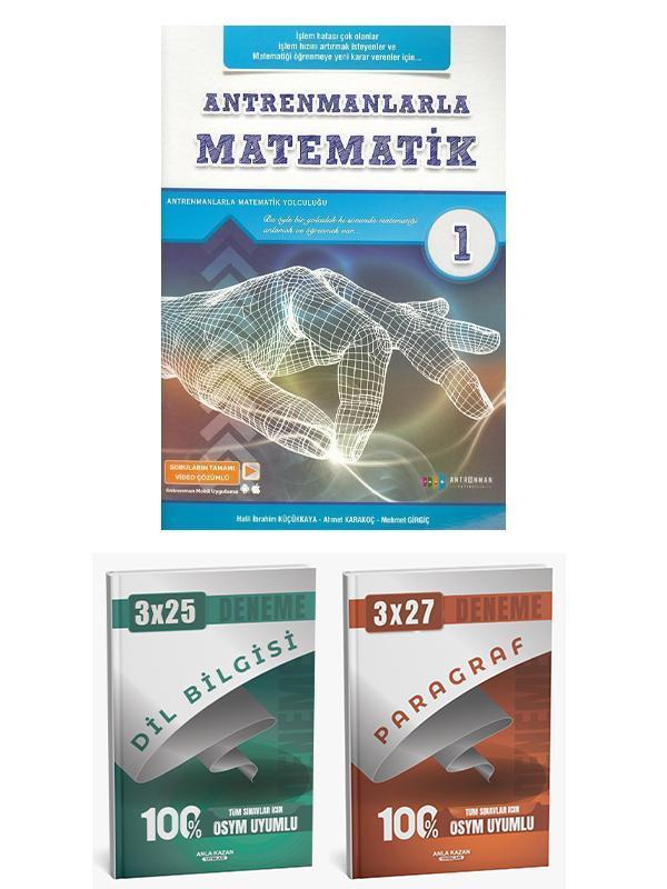 Antrenman + Anla Kazan 2026 Antrenmanlarla Matematik 1 + Anla Kazan Deneme 3 lü Set - Anla Kazan Yayınları - Image 1