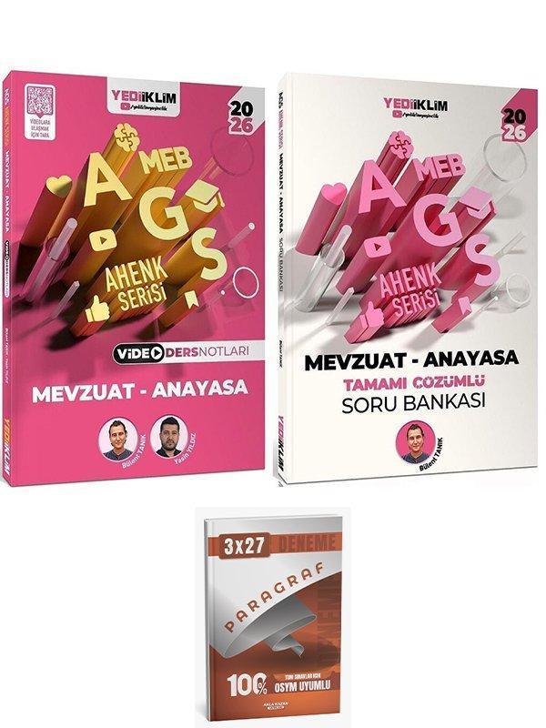 Yediiklim 2026 MEB-AGS Mevzuat - Anayasa Video Ders Notları + Soru Bankası 2 li Set Anla Kazan Deneme - Anla Kazan Yayınları - Image 1