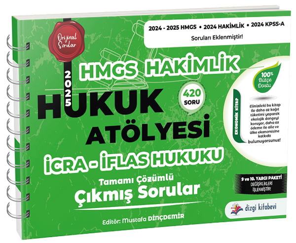 Dizgi Kitap 2025 Hukuk Atölyesi HMGS Hakimlik İcra İflas Hukuku Çıkmış Sorular Çözümlü - Mustafa Dinçdemir Dizgi Kitap - Dizgi Kitap Yayınları - Image 1