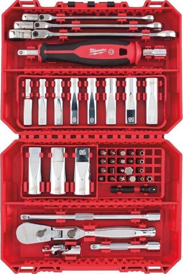 Milwaukee 1/4 Cırcır Tornavida Kollu Lokma Seti - Image 1