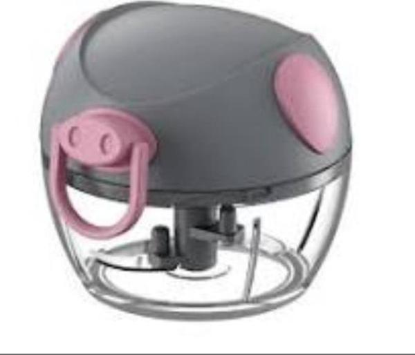 Tantitoni Pembe Gri Küçük Pratik Doğrayıcı 180ML Elvin Home Concept - Image 1