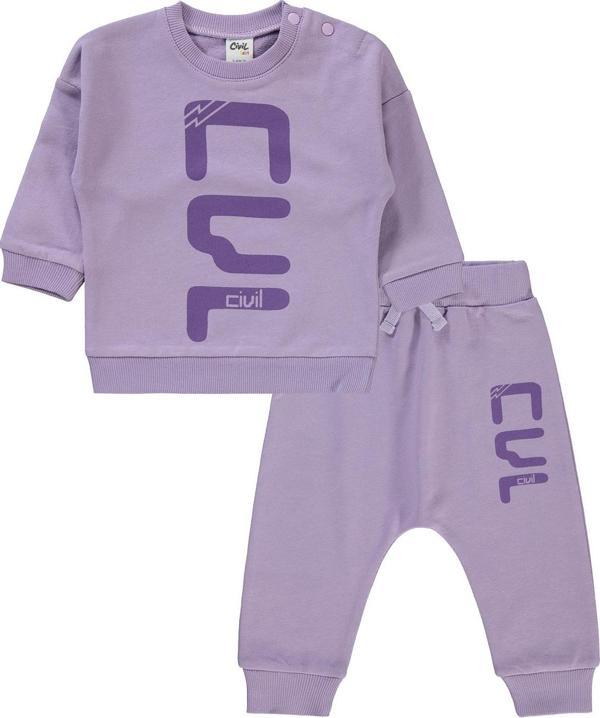 Civil Baby Kız Bebek Takım 6-18 Ay Lila - Image 1