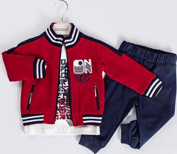 Concept Erkek Bebek 3'lü Takım 6-18 Ay Kırmızı - Image 1