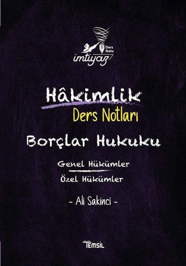 İmtiyaz - Borçlar Hukuku Genel Hükümler Özel Hükümler Hakimlik Ders Notları - Temsil Kitap - Image 1