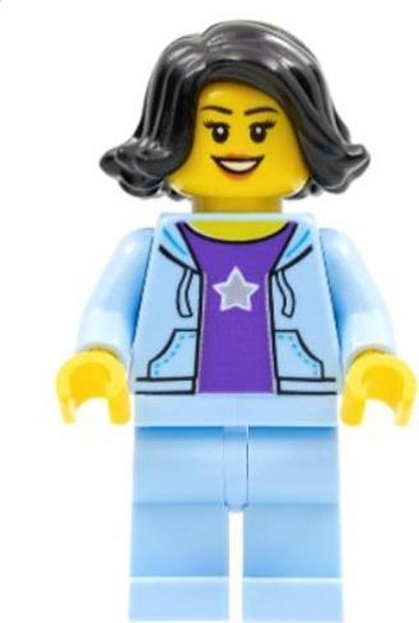 Lego Minifigür Woman, Black Hair hol261 - Image 1