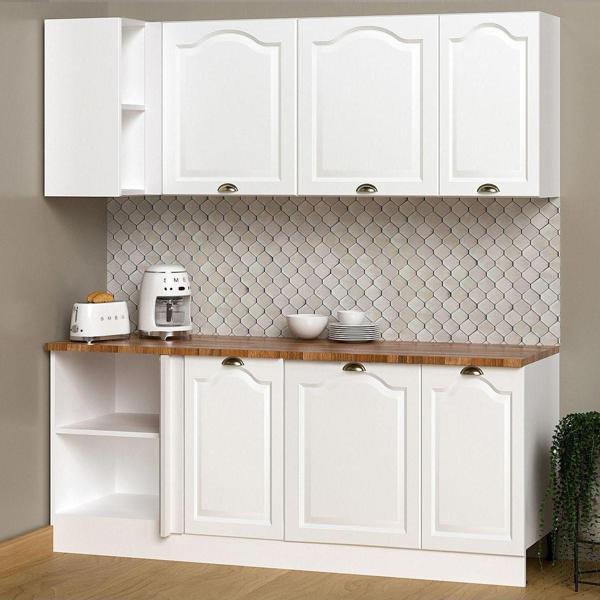 200 CM %100 MDF Greena White Köşe Modülü - Image 1
