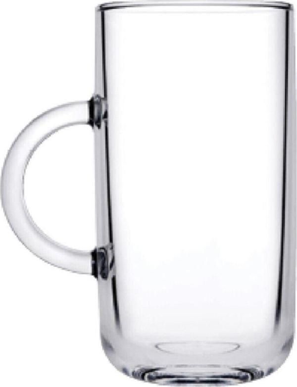 Paşabahçe iconic kulplu 6 lı latte sunum bardağı - kupa meşrubat su bardağı - Image 1