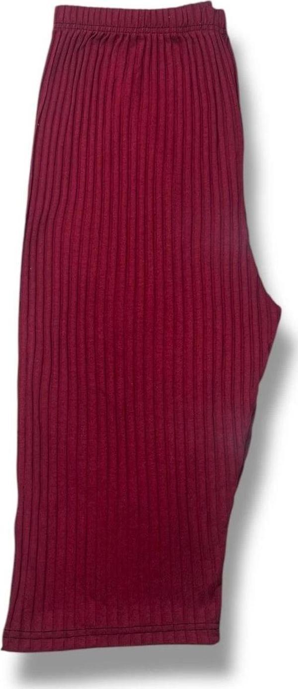 Esnek Fitilli Diz Altı Büyük Beden Anne Kadın Kapri - Image 1