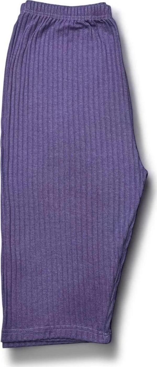 Esnek Fitilli Diz Altı Büyük Beden Anne Kadın Kapri - Image 1