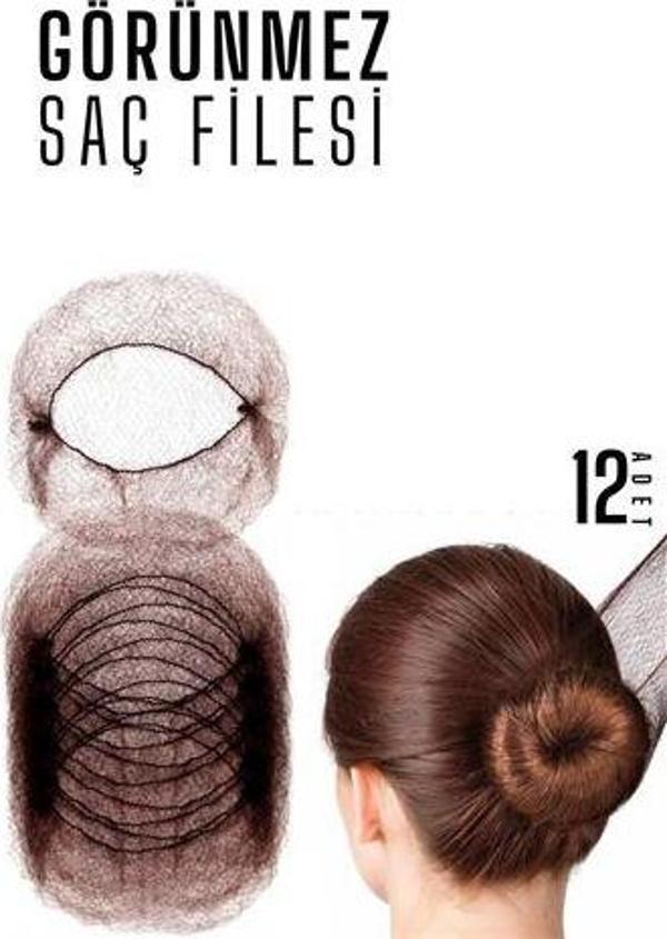 ModaCar KAHVE Saç Filesi Görünmez 12 ADET - Image 1