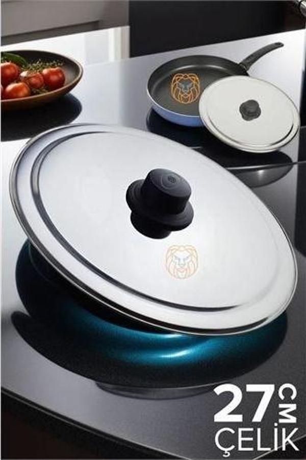 ModaCar 27 cm Kızartma Tavası Kapağı Çelik Żelazny Design - Image 1