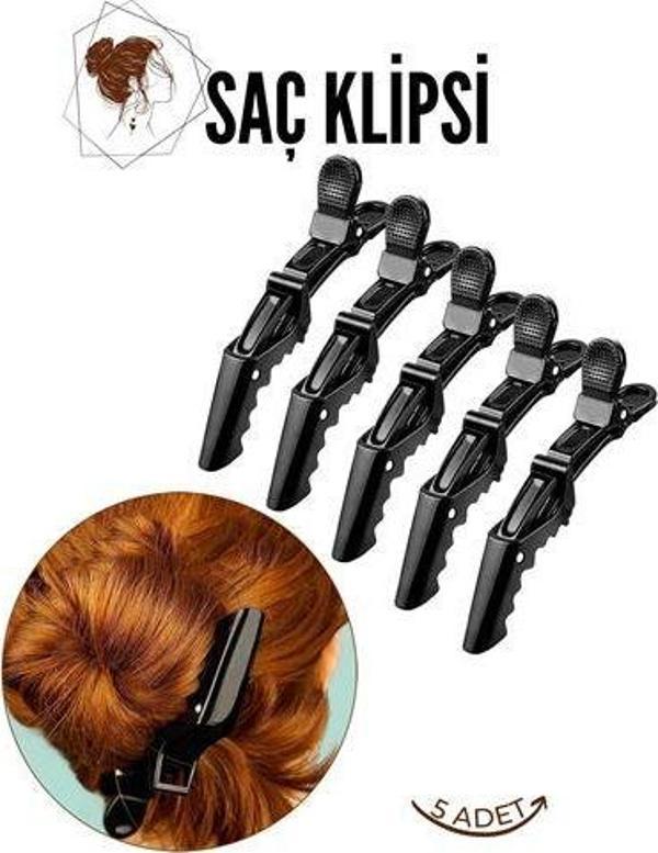 ModaCar Saç Pensi Saç Klipsi 5 Adet Crocodile Design - Image 1