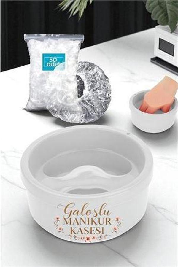 Modacar Manikür Kabı - 50 Adet Galoşlu Manikür Kasesi - Parmak Yumuşatma Manikür Kasesi - Image 1