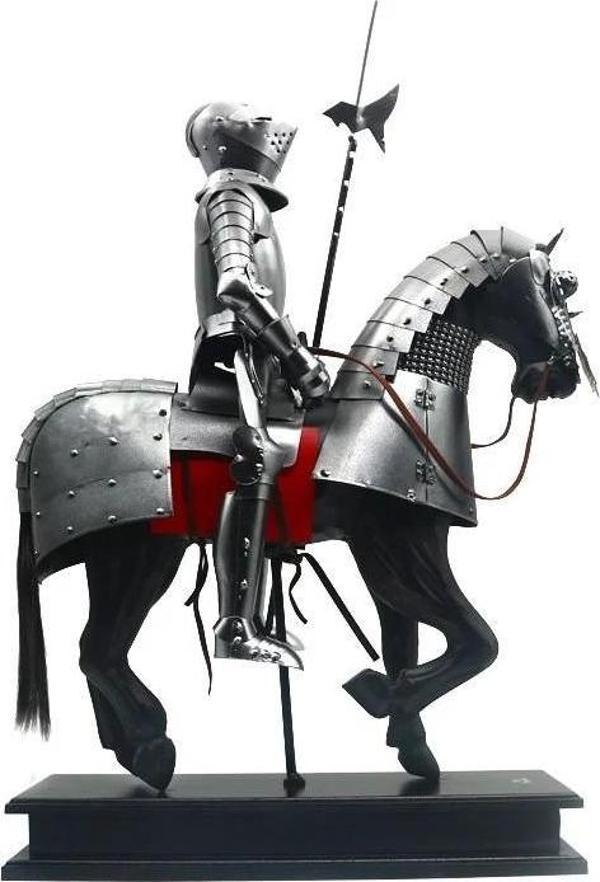 300.S3003 Sterling Iron Knight Atlı Dekoratif Süs - Image 1