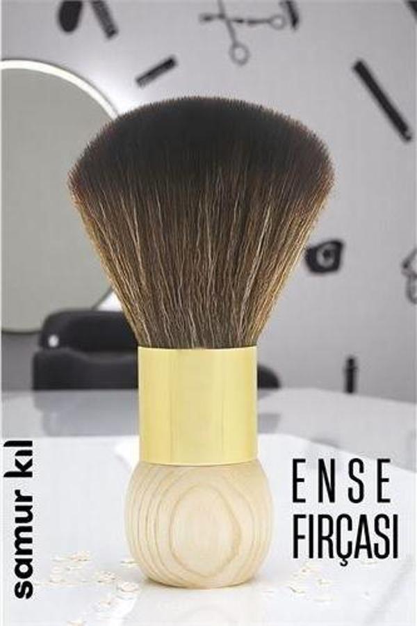 Modacar Samur Berber Ense Fırçası Saç Temizleme Fırçası - Berber Temizlik Fırçası- Kuaför Berber Malzemesi - Image 1