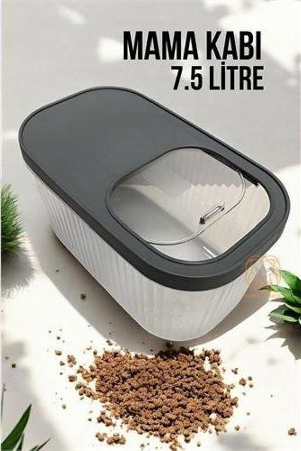 ModaCar Kedi ve Köpek Mama Saklama Kabı Sürgülü Kapaklı 7.5 Litre - Image 1
