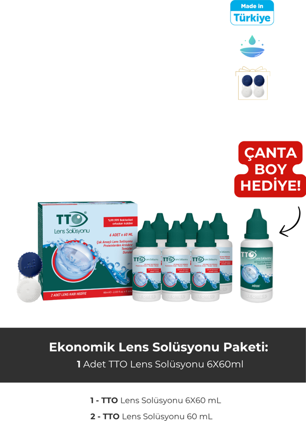 Lens solüsyonu 6X60 ml+TTO 60 ml çanta boy  hediye - Image 1