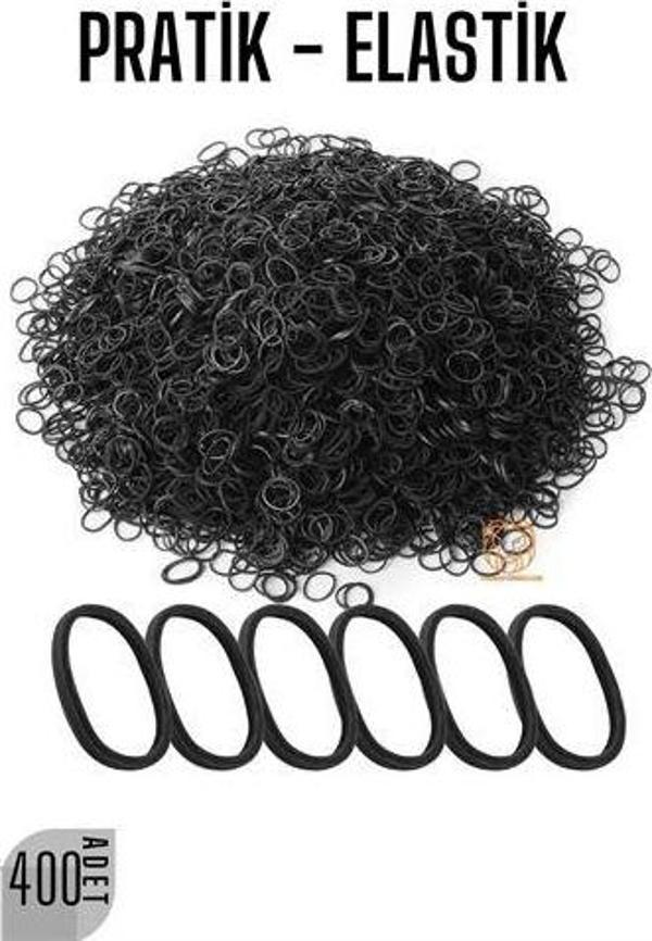 ModaCar Pratik Saç Lastik Toka 400 ADET SİYAH - Image 1
