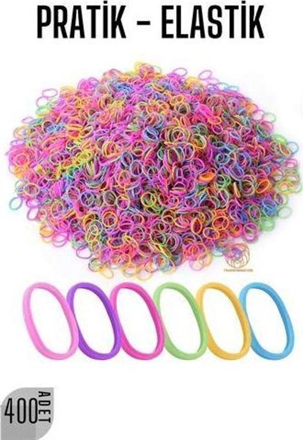 ModaCar Pratik Saç Lastik Toka 400 ADET RENKLİ - Image 1