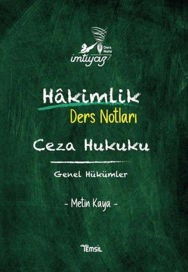 İmtiyaz - Hakimlik Ders Notları - Ceza Hukuku - Genel Hükümler - Temsil Kitap - Image 1