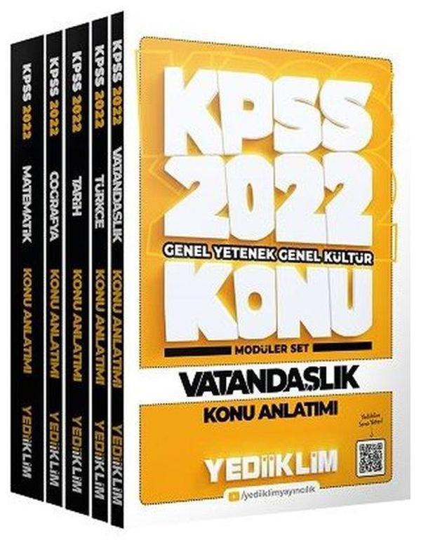 2022 KPSS Genel Yetenek Genel Kültür Konu Anlatımlı Modüler Set - Yediiklim Yayınları - Image 1
