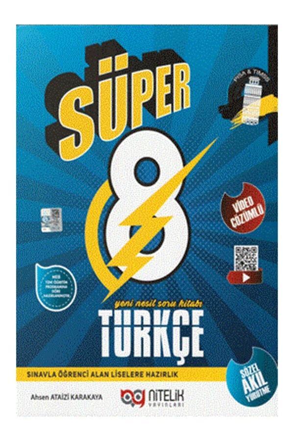 Nitelik Yayınları 8. Sınıf Lgs Süper Türkçe Yeni Nesil Soru Kitabı 9786052721131 - Nitelik Yayınları - Image 1