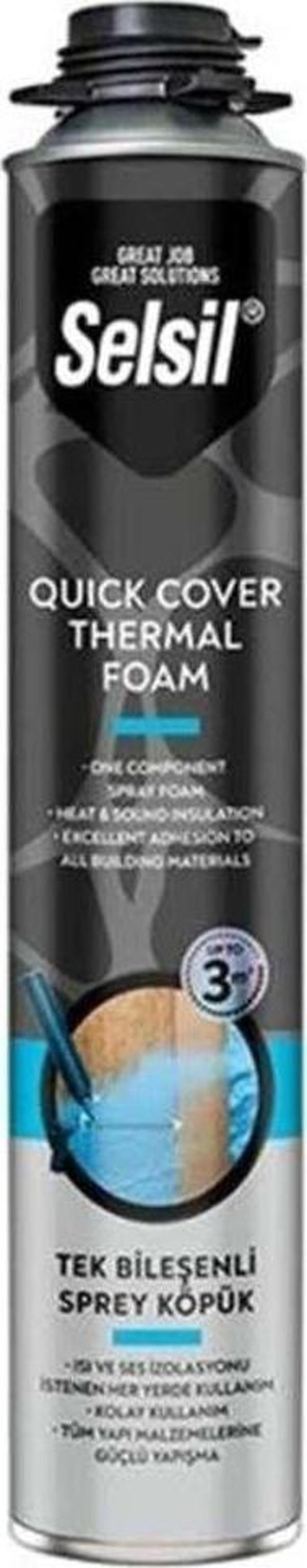 Selsil Pu Thermal Foam Isı Ve Ses Yalıtım Köpüğü 850 Ml. (5 Adet),Demir Köpük Tabancası - Image 1