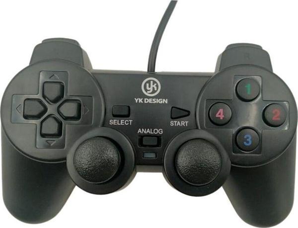 Desingshop Çift Titreşimli USB Kablolu Oyun Kolu Pc Uyumlu Vibration Gamepad - Image 1