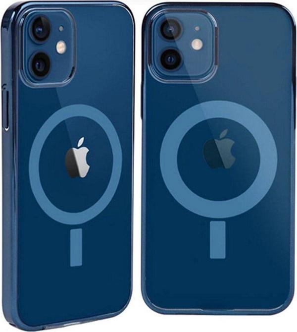 Iphone 12 Kılıf Magsafe Özellikli Mavi Darbe Emici Sert Silikon - Image 1