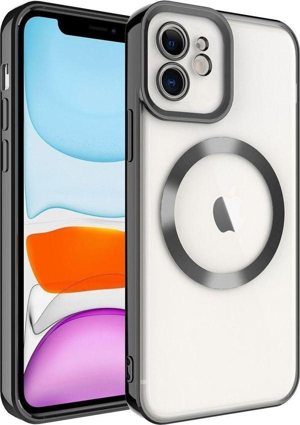 Iphone 12 Kılıf Magsafe Özellikli Siyah Darbe Emici Sert Silikon - Image 1