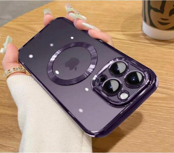 Iphone 14 Promax Uyumlu Derin Mor Extra Kamera Korumalı (kamerası Cam Lensli) Lazer Kılıf - Image 1