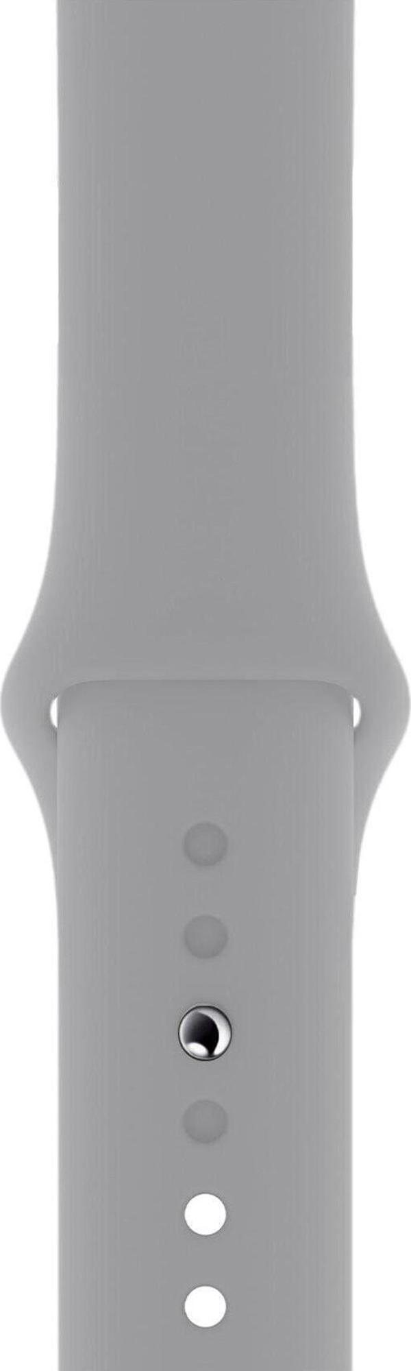 Watch 2 3 4 5 6 7 Se Uyumlu 38-40mm Silikon Kordon Gri Renk - Image 1