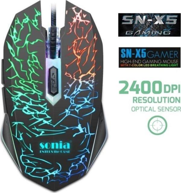 Kablolu Oyuncu Mouse Sn-x5 - Image 1