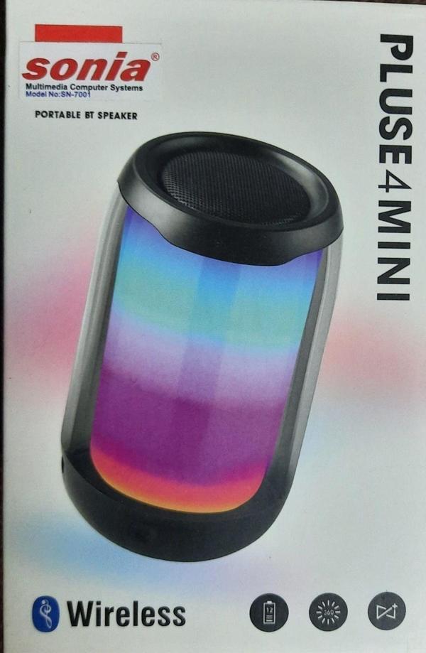 Pluse4 Mini Taşınabilir Rgb Ledli Bluetooth Hoparlör Siyah - Image 1