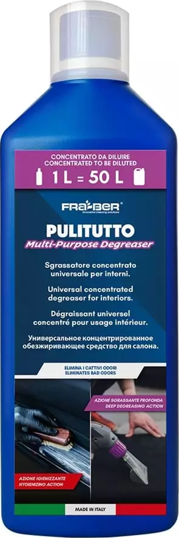 FRA-BER Pulitutto Deri, Kumaş Ve Plastik Temizleyici Köpük Konsantre 1:50 - 1000 Ml - Image 1