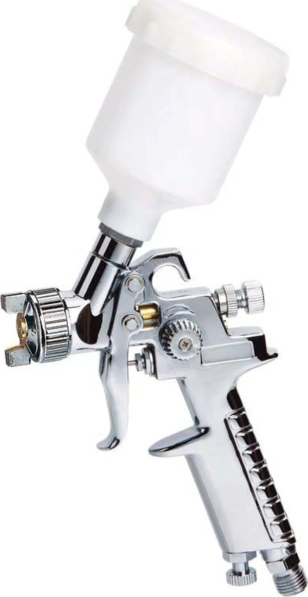 RTM H2000 Profesyonel Gölge Boya Tabancası – 125 ml HVLP Mini Boya Tabancası 0,8 mm Gümüş Kabza - Image 1