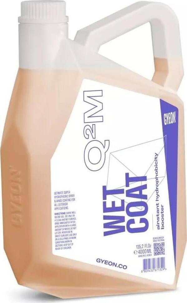 GYEON Q²M WetCoat Nano Boya Koruma Ve Seramik Sprey Hızlı Cila - 4000 ml -Su İtici Parlak Islak Cila - Image 1
