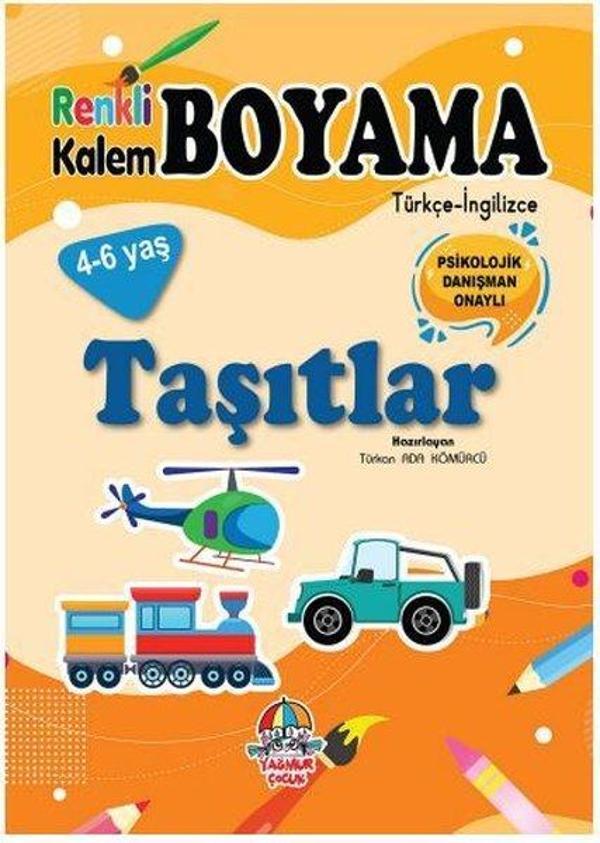Taşıtlar - Renkli Kalem Boyama - Yağmur Çocuk - Image 1