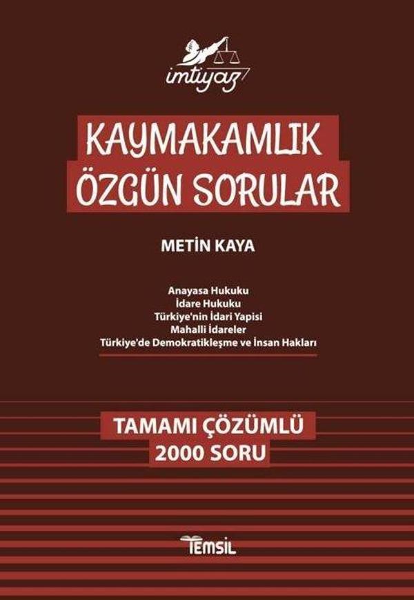 İmtiyaz - Kaymakamlık Özgün Sorular - Tamamı Çözümlü 2000 Soru - Temsil Kitap - Image 1